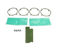 Gabbia protettiva multifunzionale per piante per verdure e arbusti, protezione dal vento e dal pollame con pellicola in PE, supporto riutilizzabile in fibra verde per la crescita dei pomodori, 24 x 55