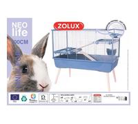 Gabbia rialzata per roditori - Zolux - Néolife - 2 livelli per conigli - 99 x 54 x 92 cm - Blu