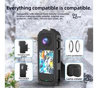 Gabbia robusta in ABS per Insta360 X4 Air compreso di supporto magnetico per sca