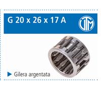 Gabbia Rulli UTM Argentata Gilera Aziona Chrono 125cc 20X26X17 Rif : G202617A