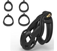 Gabbia sportiva da uomo Casco da baseball nero 3D Cobra con 4 anelli - AA4 (L)