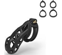 Gabbia sportiva da uomo Casco da baseball nero 3D Cobra con 4 anelli - AA4 (XXL)