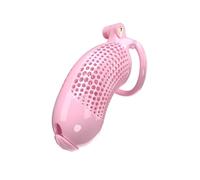 Gabbia sportiva da uomo in resina, leggera e tridimensionale, con un peso di circa 130 grammi.(Anelli ad arco) (rosa, XL-2)