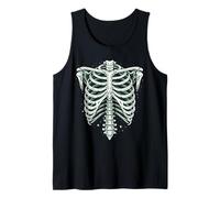 Gabbia Toracica Vintage Scheletro Halloween Gothic Anatomy Art Canotta