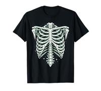 Gabbia Toracica Vintage Scheletro Halloween Gothic Anatomy Art Maglietta