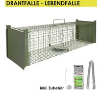 Gabbia Trappola Animali Talpa Ratto Mouse Topo Nutria 102×26×26cm Verde Petigi