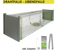 Gabbia Trappola Animali Talpa Ratto Mouse Topo Nutria 120×26×26cm Verde Petigi