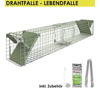 Gabbia Trappola Animali Talpa Ratto Mouse Topo Nutria Verde 102×17×20cm Petigi