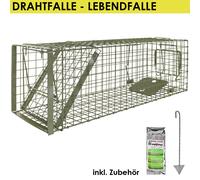 Gabbia Trappola Animali Talpa Ratto Mouse Topo Nutria Verde 102x34x34cm Petigi