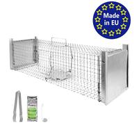 Gabbia Trappola per Animali Gatto Martora Donnola 102 x 26 x 26 cm Petigi