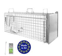 Gabbia Trappola per Animali Gatto Volpe Procione Castoro 105 x 34 x 42 cm Petigi