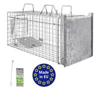Gabbia Trappola per Animali Volpe Gatto Castoro Procione 80 x 34 x 34 cm Petigi