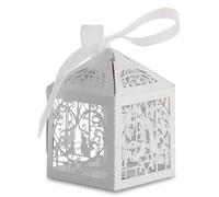 Gabbia Uccelli Bomboniera Lusso Scatole Con Nastri Regalo Torta Dolci 50/100pcs
