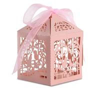 Gabbia Uccelli Bomboniera Lusso Scatole Con Nastri Regalo Torta Dolci 50/100pcs