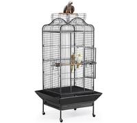 Gabbia Voliera per Uccelli Pappagalli Grandi Cenerino Calopsite Con Piedistallo