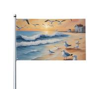 gabbiani aerei Stampe bandiere decorative per esterni 0,9 x 1,5 m leggere e belle adatte per cortili esterni e celebrazioni di festival.