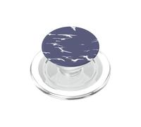 Gabbiani felici che volano nel cielo bianco silhouette PopSockets PopGrip per MagSafe