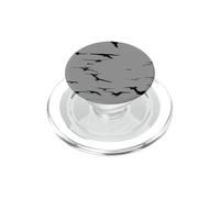 Gabbiani felici, volare, in, il, cielo, nero, silhouette PopSockets PopGrip per MagSafe