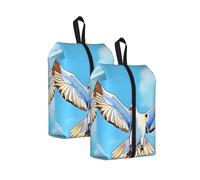 Gabbiani in volo Borsa per scarpe da viaggio resistente all'acqua con manico per valigia, scarpe da ginnastica, stivali da palestra, 1 pezzo, 2 pezzi, One Size, Classico