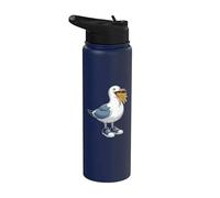 Gabbiano Con Patatine Scarpe Blu Stainless Steel Insulated Water Bottle
