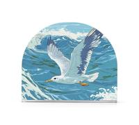 Gabbiano Flying Ocean Waves Acrilico caduta portatovaglioli per Farmhouse Cocktail autoportante portasciugamani di carta spray decorazione per la casa per tavolo, cucina