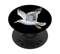 Gabbiano Mare di Spiaggia Mare del Nord Baltico Gabbiano PopSockets PopGrip Adesivo