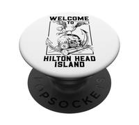 Gabbiano sul cranio - Isola di Hilton Head PopSockets PopGrip Adesivo