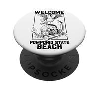 Gabbiano sul teschio - Spiaggia di Stato di Pomponio PopSockets PopGrip Adesivo