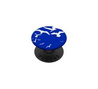 Gabbiano Uccello Flock Scavenging Bianco Silhouette PopSockets PopGrip Adesivo