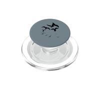 Gabbiano Uccello Flock Scavenging Nero Silhouette PopSockets PopGrip per MagSafe