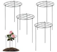 Gabbie e supporti delle piante, gabbie e supporti di peonia, pianta rotonda di ferro da 4 pezzi 12x16 ' con 3 gambe per rosa, pomodoro, viti di orchidee, supporto peonico