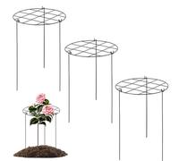 Gabbie e supporti di peonia, supporto per peonia 3pcs 14x18 ', ferro crescente attraverso i supporti delle piante con 3 gambe per rosa, pomodoro, viti di orchidee