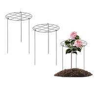 Gabbie e supporti per peonia 3 pezzi Supporto per peonia 12x16'' Crescere attraverso supporti per piante con 3 gambe Gabbie per pomodori Fiori Anelli di supporto Cerchi per rose, pomodori, orchidee