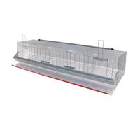 GABBIE GABBIA GALLINE OVAIOLE QUATTRO CELLE 203x46xH46 IN LAMIERA ZINCATA