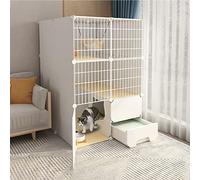 Gabbie per Gatti - Gabbia per Gatti da Interno, recinto per Gatti, recinto per Gatti da Balcone, cucce Fai da Te Staccabili in Filo Metallico per Interni, Gabbia per furetti, Gabbie per porc