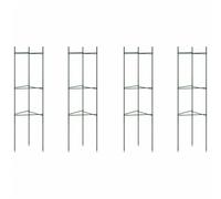 Gabbie per pomodori, 4 pezzi, 116 cm, in acciaio con rivestimento in PE, supporto regolabile per pomodori, cetrioli, fagioli e piante rampicanti, design fai da te per diverse forme, pratiche