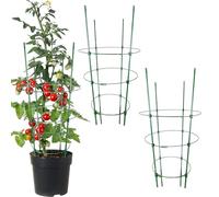 Gabbie per pomodori da giardino - Confezione da 3 pali di supporto per piante alti con robusto telaio a traliccio | Supporto per fiori ideale per coltivare verdure, frutta, viti e giardinaggio in