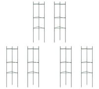 Gabbie per pomodoro, 6 pezzi, 116 cm, in acciaio con rivestimento in PE e connettori in PP, supporto per piante regolabile, per pomodori, cetrioli, fagioli, robusto accessorio da giardino per balcone
