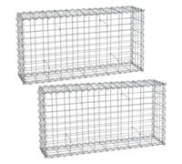 Gabbie Spiralgabione Cestino di Pietra 100x50x20 CM 2er Set Filo Parete Griglia