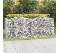vidaXL Gabbione ad Arco con Letto Rialzato 200x100x100cm Ferro Zincato