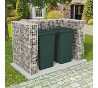 Gabbione in Rete in Acciaio per 2 Cassonetti 180x100x120 cm