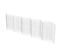 Gabbione in rete, struttura robusta per muri di sostegno resistenti al vento e alla pioggia, recinzione in acciaio zincato 300x30x100 cm, ideale per giardini, orti rialzati e decorazione floreale