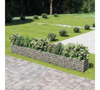 Gabbione Letto Rialzato in Acciaio Zincato 450x50x50 cm, heavy-duty Raised Garden Bed Border, Galvanized Steel Mesh Planter Box for Flowers Plants, Weatherproof Outdoor Landscaping Structure