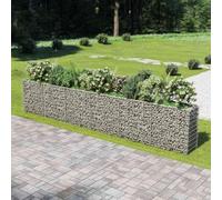 Gabbione Letto Rialzato in Acciaio Zincato 540x50x100 cm - heavy-duty Raised Bed Garden Border for Flowers Plants Weatherproof Steel Mesh Planter Box with High Load Capacity 1400kg/m³ & Yard Decor