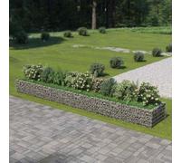 Gabbione Letto Rialzato in Acciaio Zincato 540x90x50 cm, Heavy Duty Raised Flower Bed Border, Sturdy Welded Mesh Garden Planter Box for Outdoor Patio Yard, Weatherproof Rust-Resistant Metal Cage