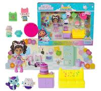 Gabby Casa delle bambole, Set di figurine di compleanno Cakey con Gabby Girl, 4 statuette, giocattoli a sorpresa e accessori per la casa delle bambole, giocattoli per bambini per ragazze e ragazzi 3+