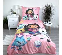 Gabby dolls house Set Letto Singolo Copripiumino Federa 100% cotone
