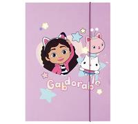 Gabby’s Dollhouse Cartella scolastica LAMINATA con elastico, SUSSIDI DIDATTICI: orologio STARPAK A4 (Gabby's Dollhouse B)