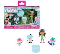 Gabby's Dollhouse , Confezione da 4 personaggi in versione campeggio, Gabby, Pandy Panda, Baby Scatola e Siregatta, giocattoli per bambine e bambini dai 3 anni in su