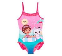 Gabby’s Dollhouse Costume Intero Bambina 82% Poliestere 18% Elastan Stampa Ufficiale Mare Piscina Taglie 3-8 Anni [18033 Rosa - 3 Anni]